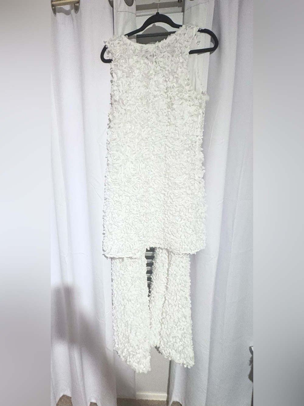 White Textured Maxi Skirt - Elegant Women's Skirt